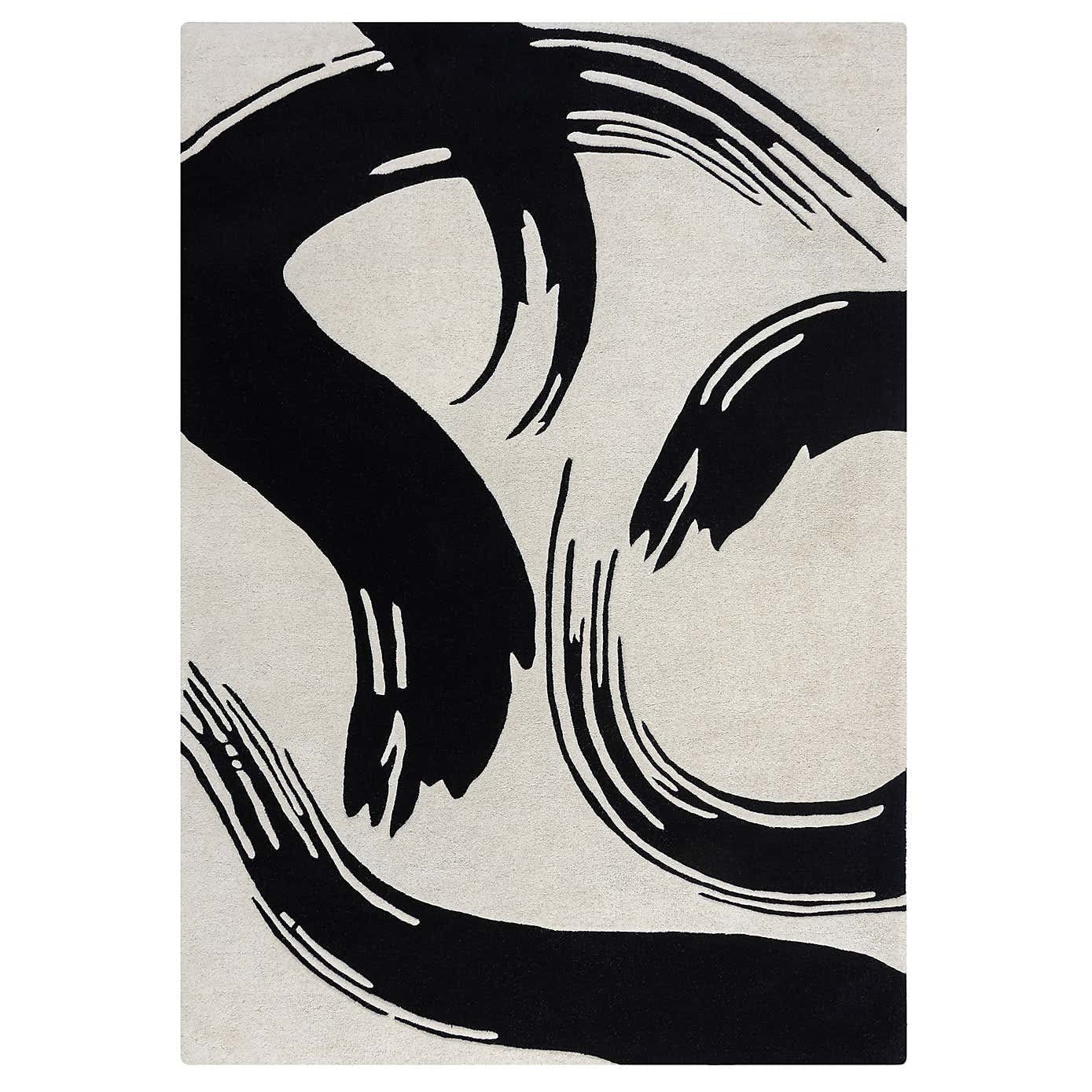 Sumi Abstract Brushstroke Wool Rug