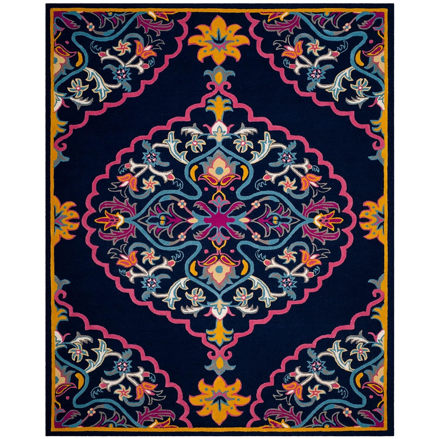 Noctis Floral Medallion Wool Rug