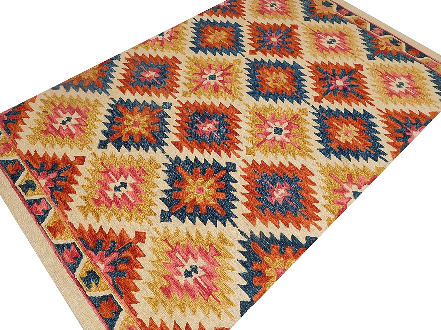 Tavira Tribal Geometric Wool Rug
