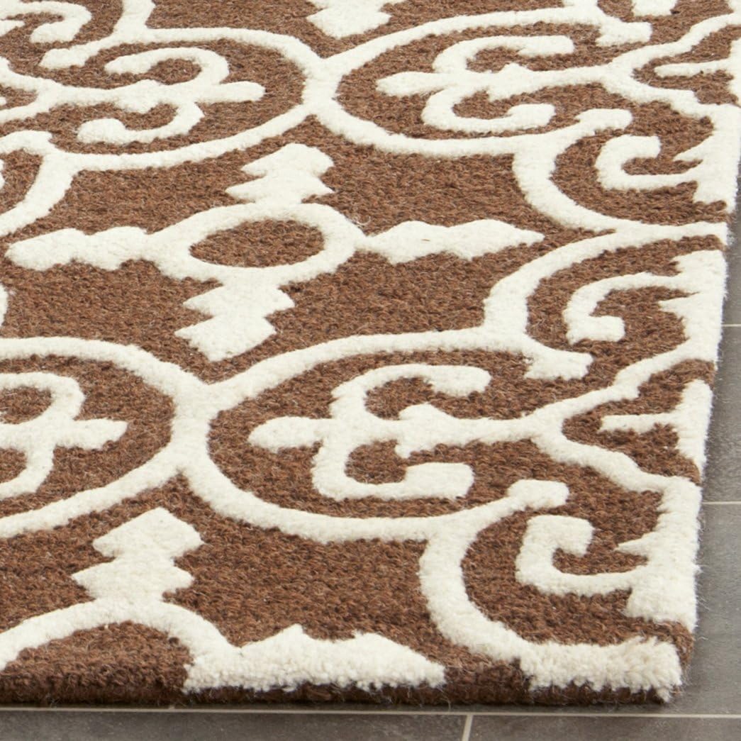 Alvara Chocolate Trellis Wool Rug
