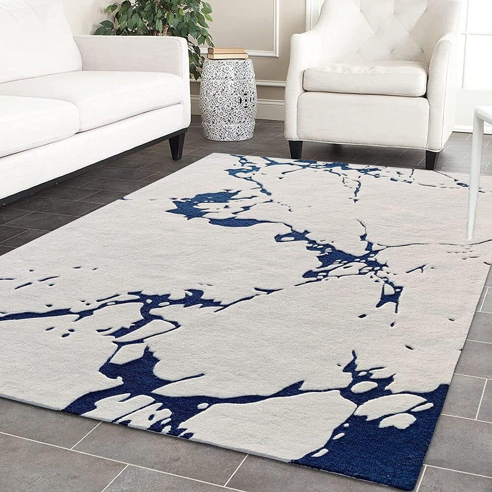 Arctic Organic Abstract Wool Rug