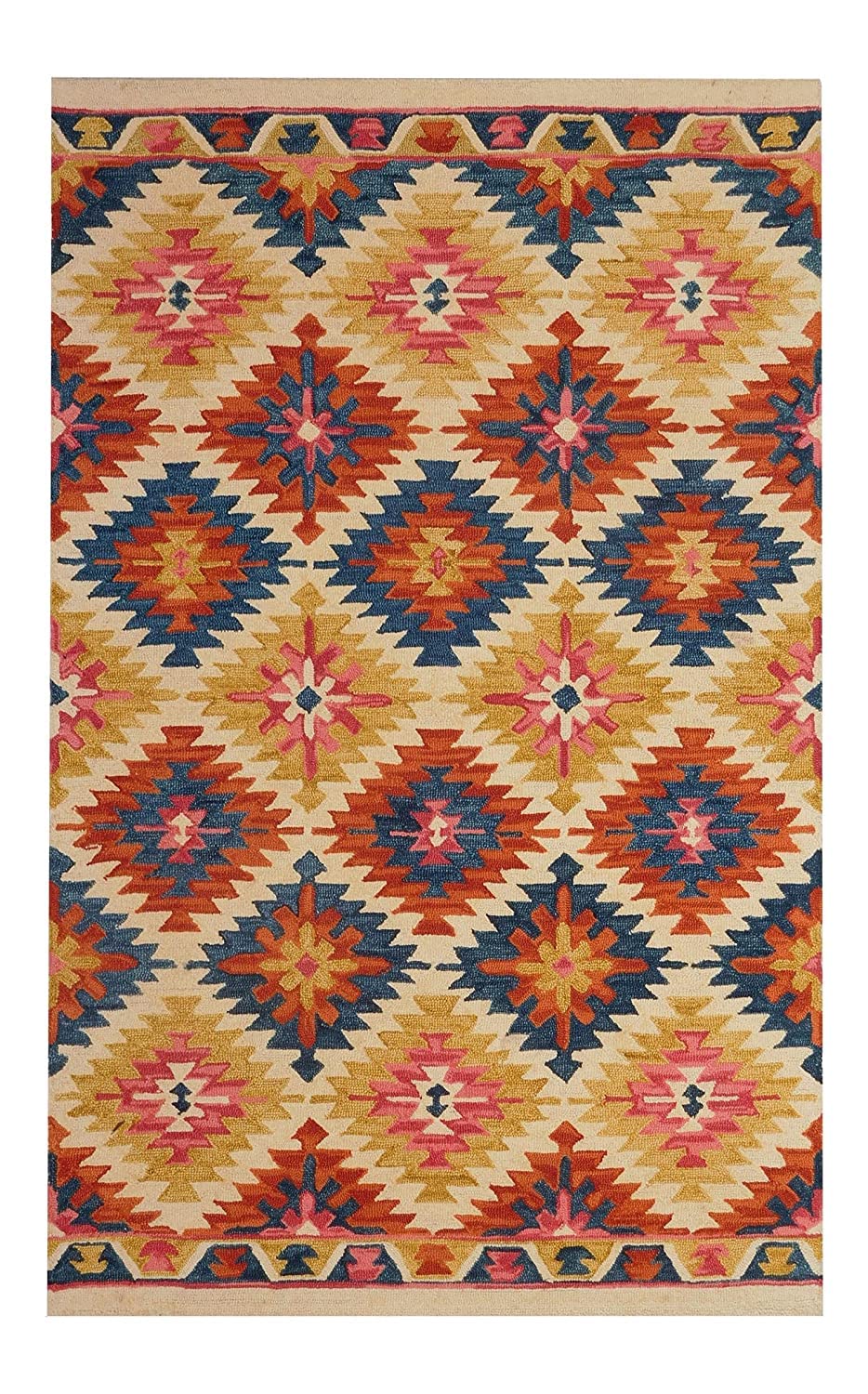 Tavira Tribal Geometric Wool Rug