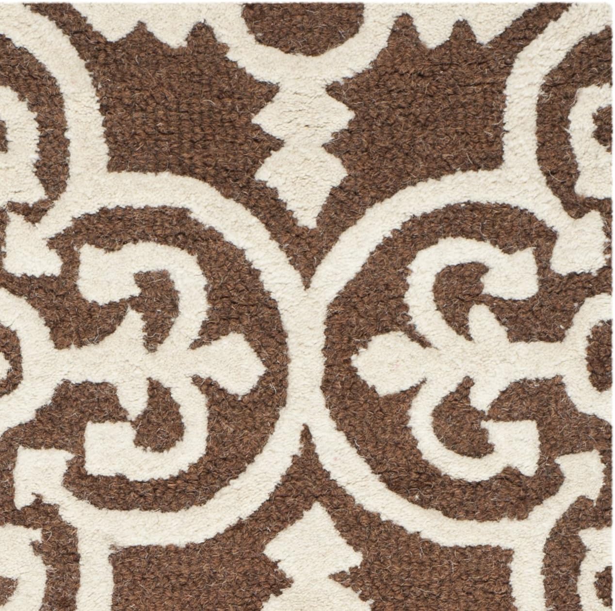 Alvara Chocolate Trellis Wool Rug