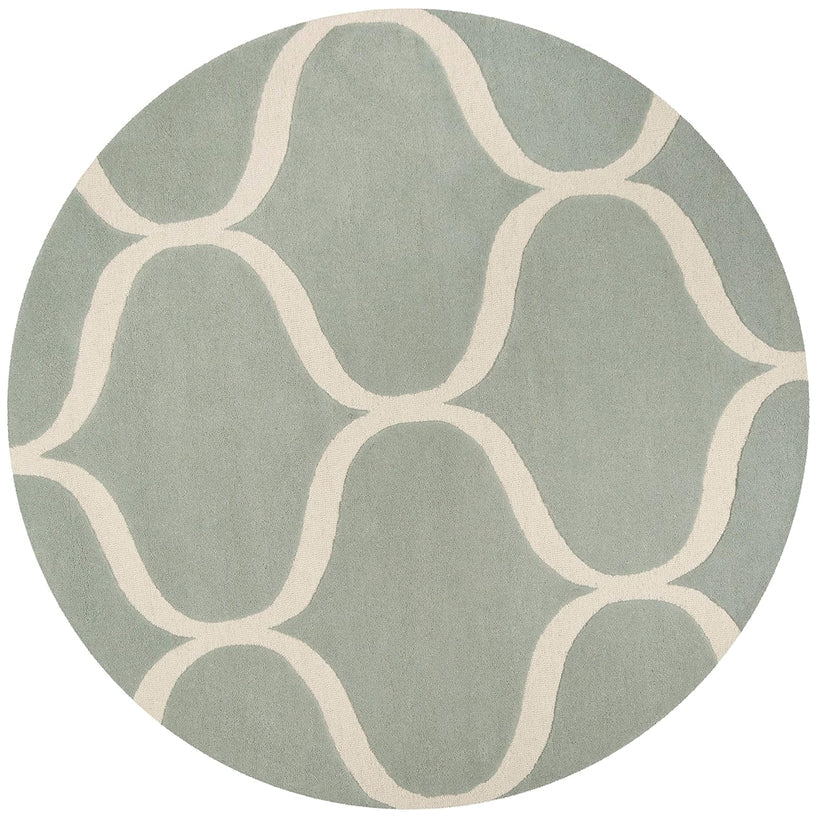 Serein Organic Sculpted Round Wool Rug