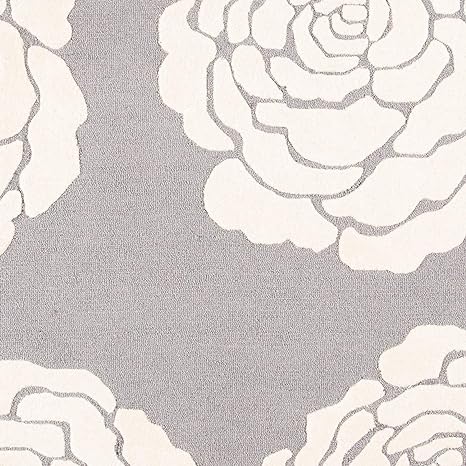 Camellia Floral Modern Round Wool Rug