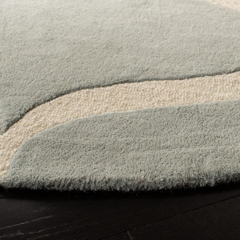 Grey & Ivory Round Hand Tufted Carpet