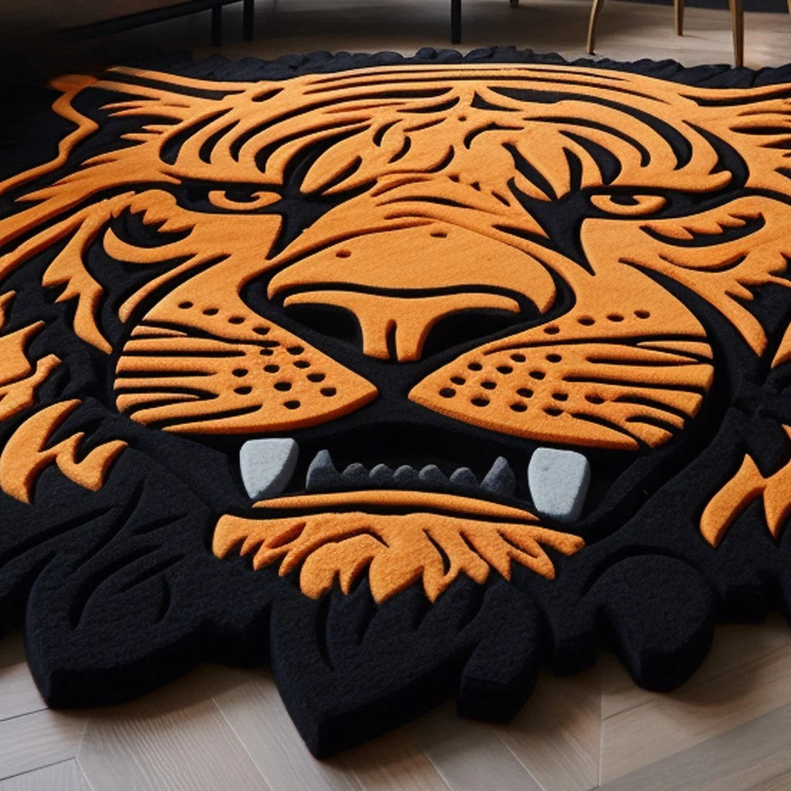 irregular_black_hand_tufted_rug