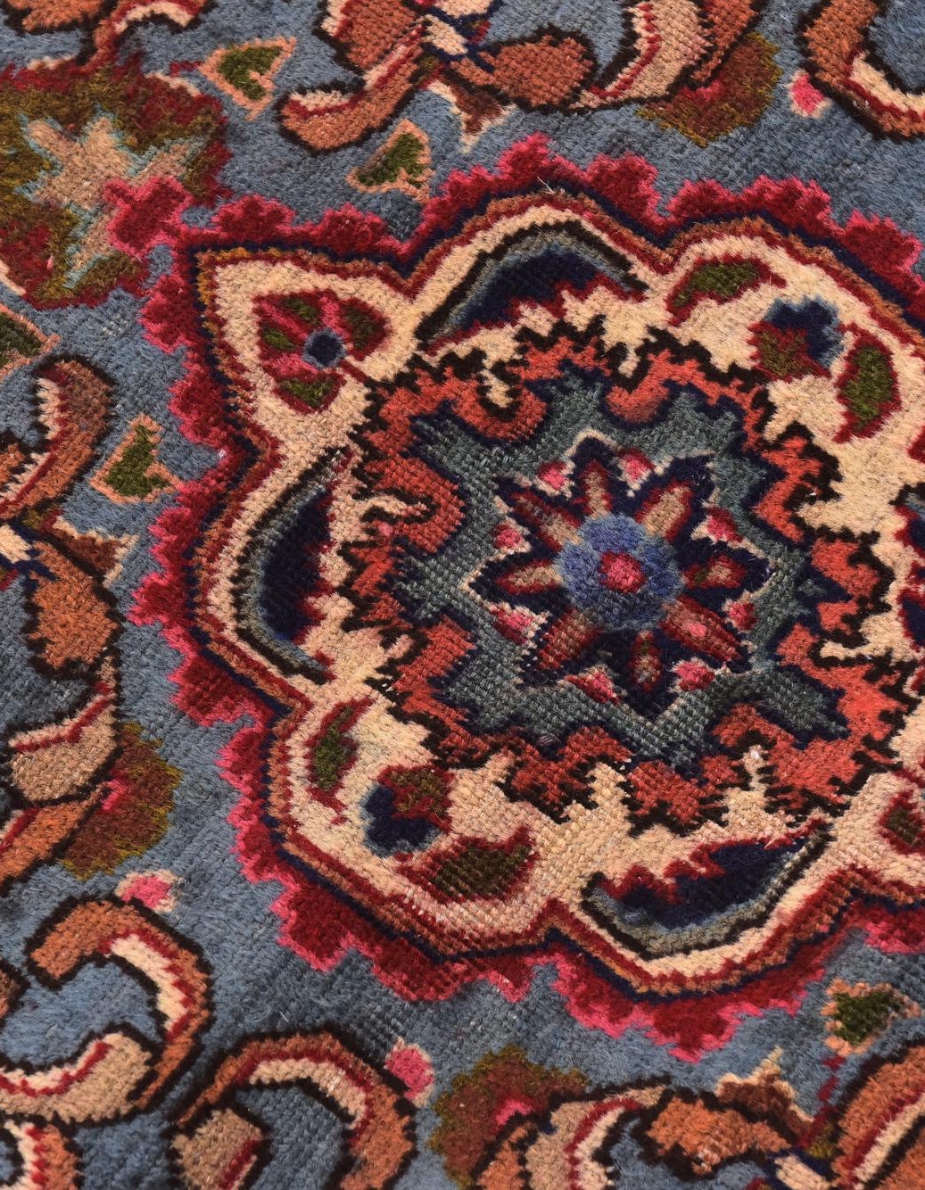 Hand-Knotted Multicolor Rug