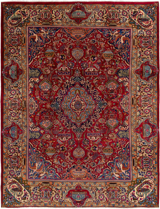 Hand-Knotted Multicolor Rug