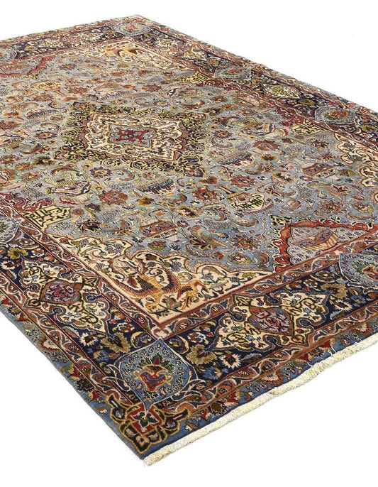 Hand-Knotted Multicolor Rug