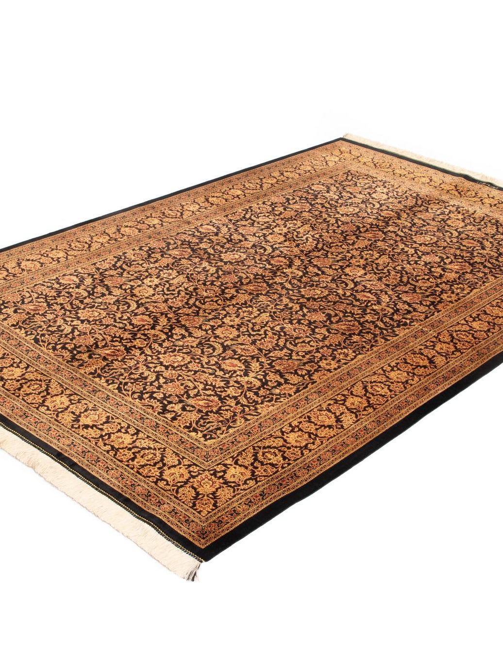 Hand-Knotted Silk Rug