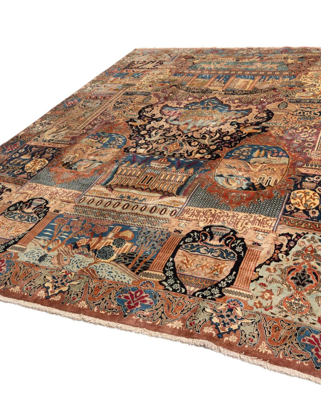 Hand-Knotted Multicolor Rug