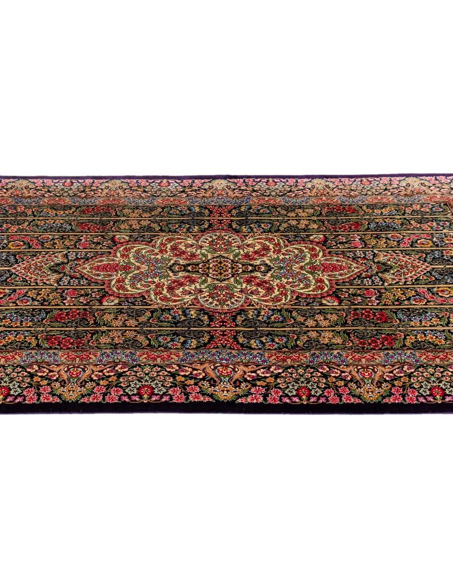 Hand-Knotted Silk Rug