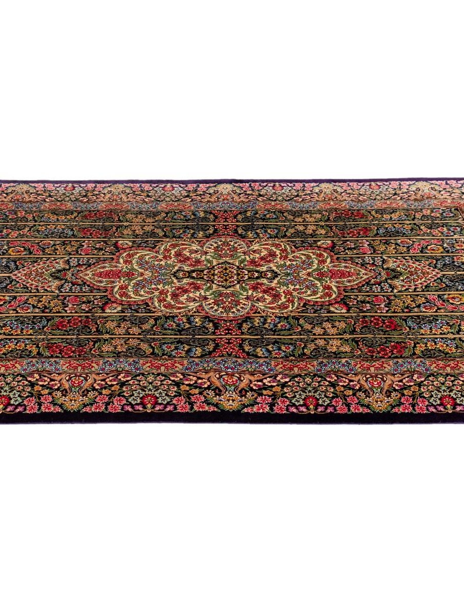 Kashaan Wool Floral Hand Knotted Rug