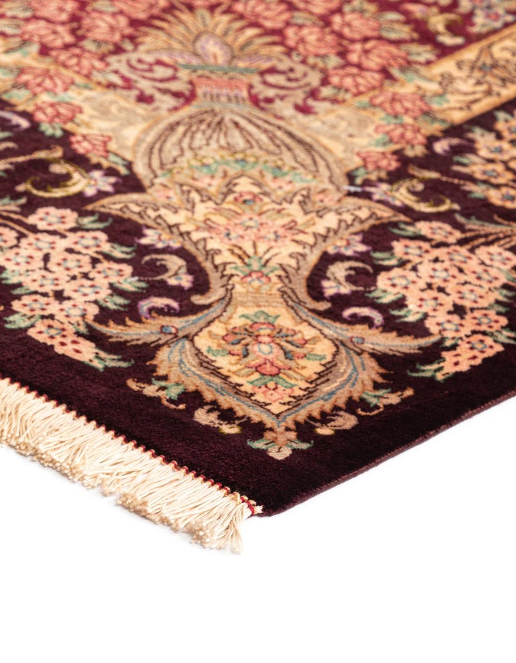 Hand-Knotted Silk Rug