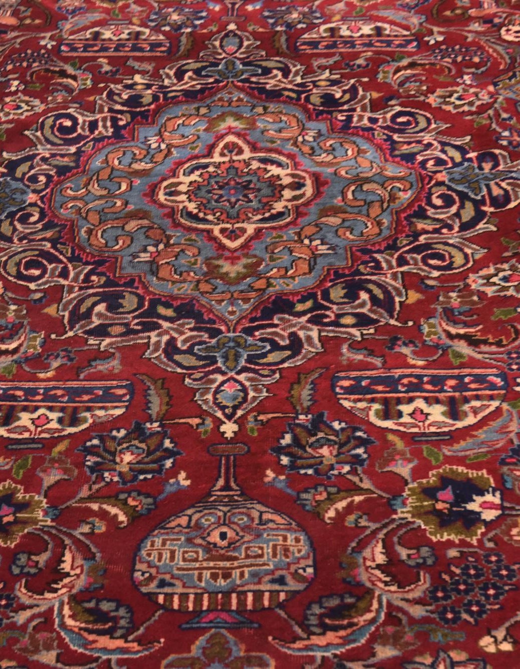 Hand-Knotted Multicolor Rug