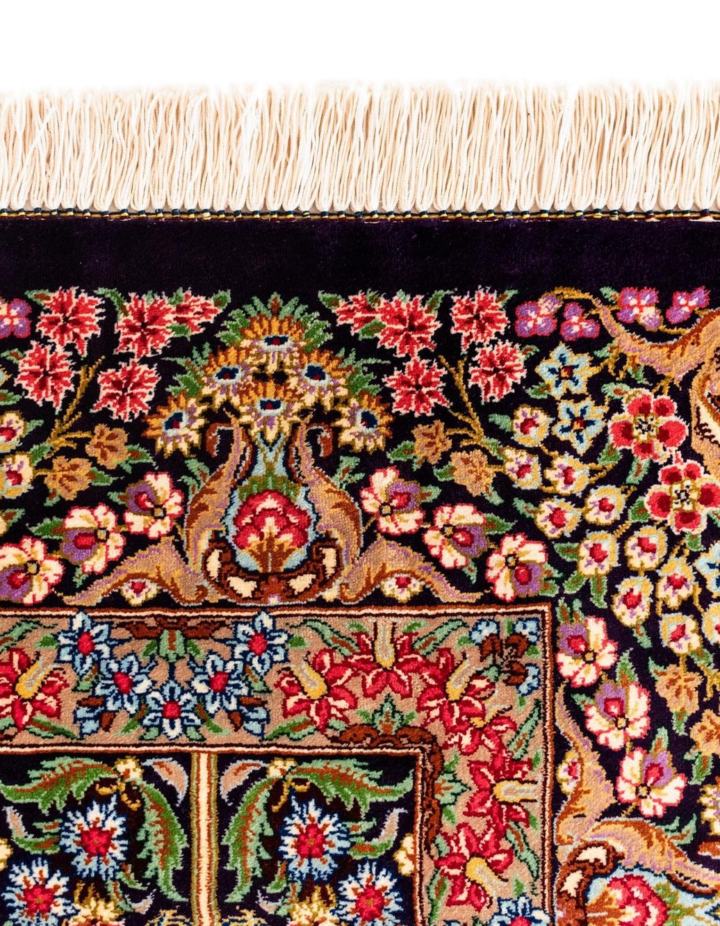 Kashaan Wool Floral Hand Knotted Rug