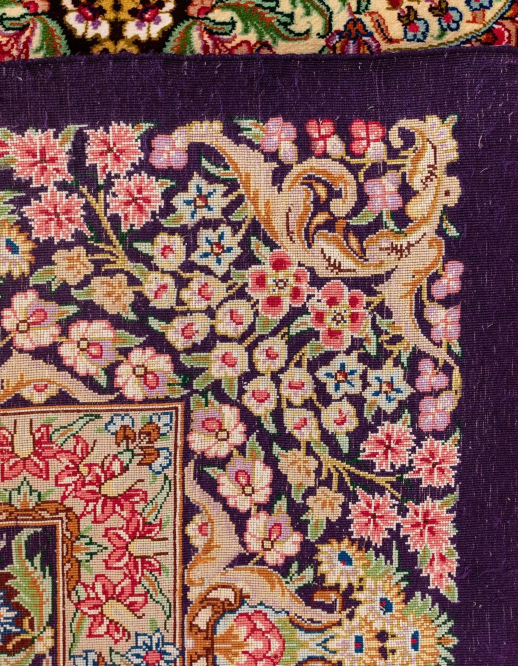 Kashaan Wool Floral Hand Knotted Rug