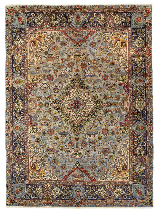 Hand-Knotted Multicolor Rug