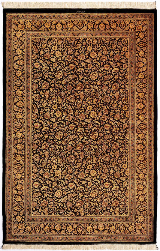 Hand-Knotted Silk Rug