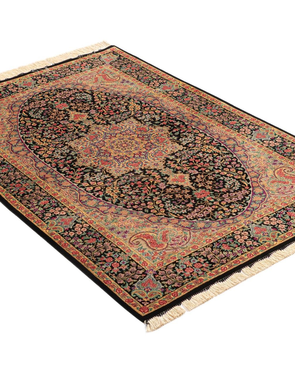 Hand-Knotted Silk Rug