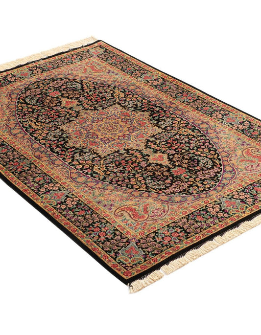 Hand-Knotted Silk Rug