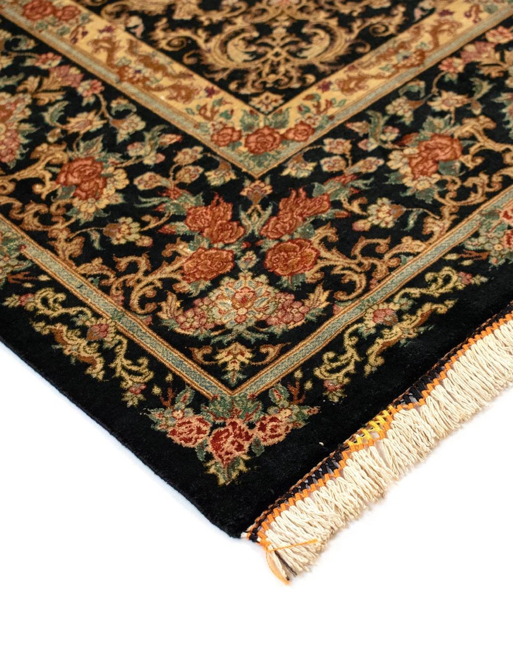 Hand-Knotted Silk Rug