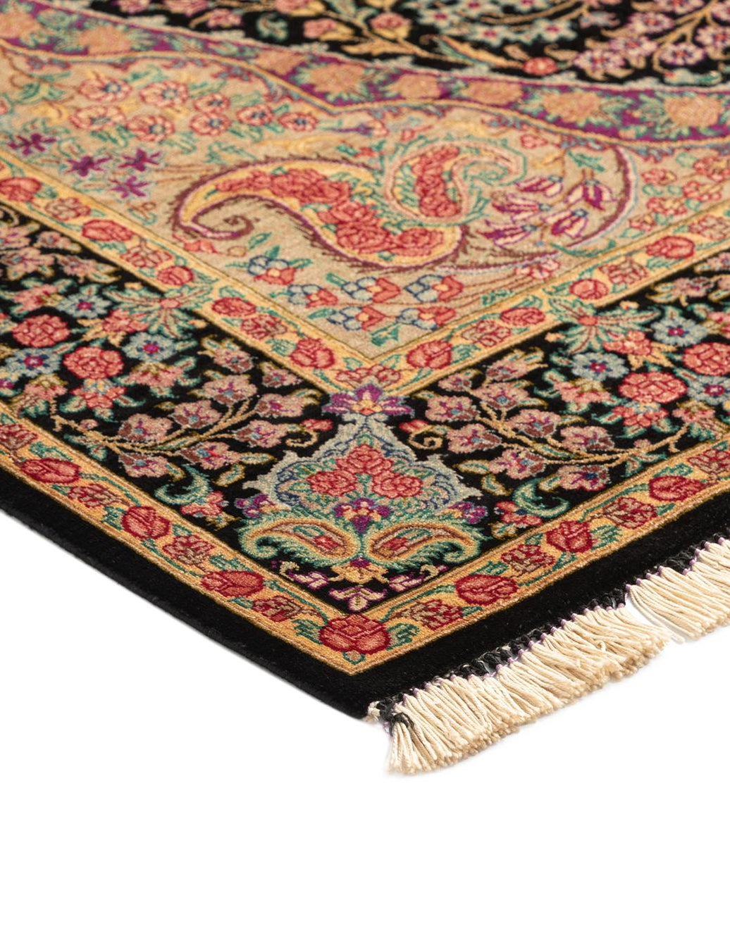 Hand-Knotted Silk Rug