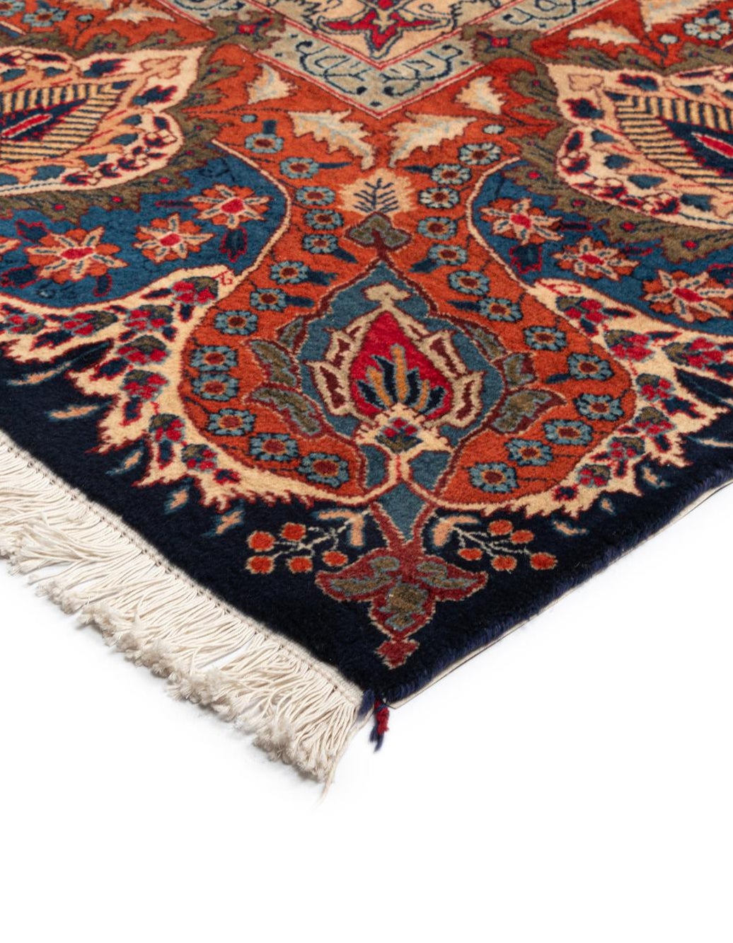 Zarwan Vase Medallion Hand Knotted Wool Rug