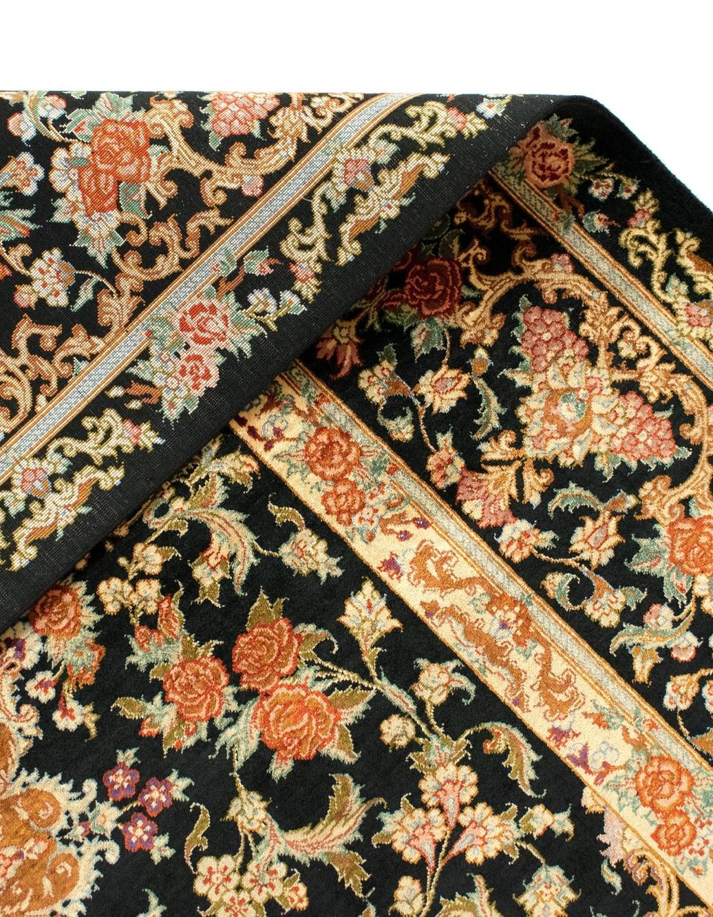 Hand-Knotted Silk Rug