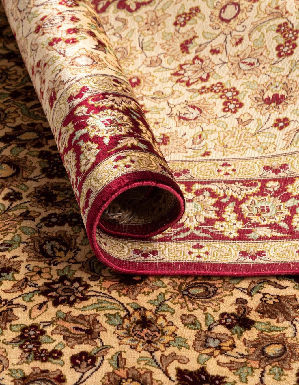 Hand-Knotted Silk Rug