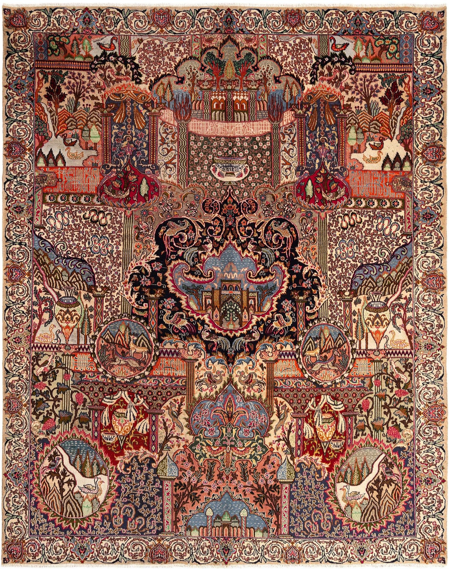 Hand-Knotted Multicolor Rug