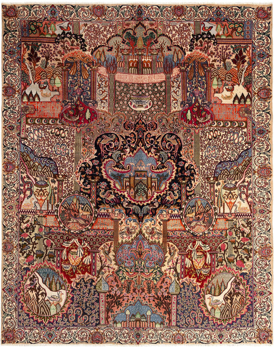 Hand-Knotted Multicolor Rug