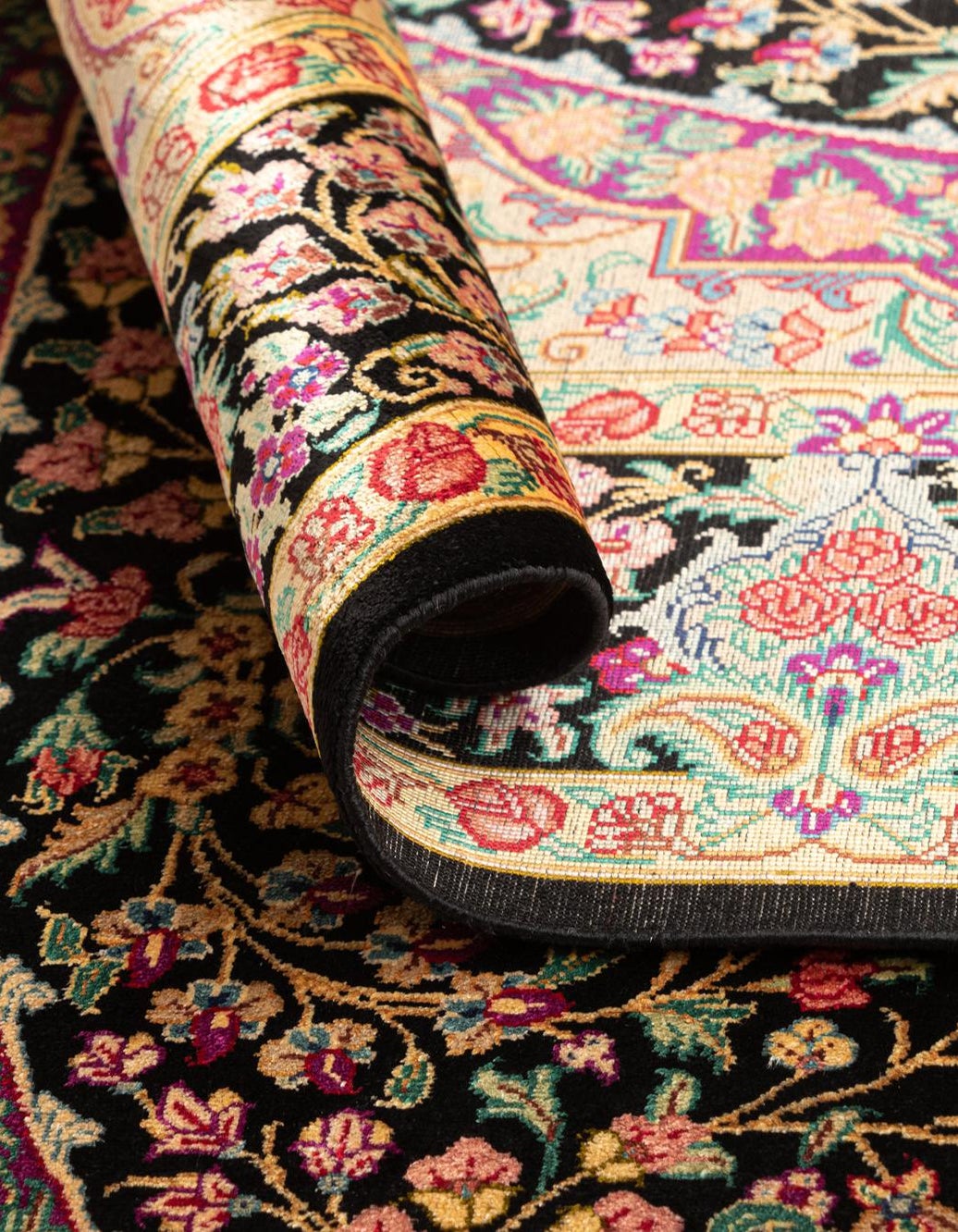 Mehrun Floral Hand Knotted Wool Rug