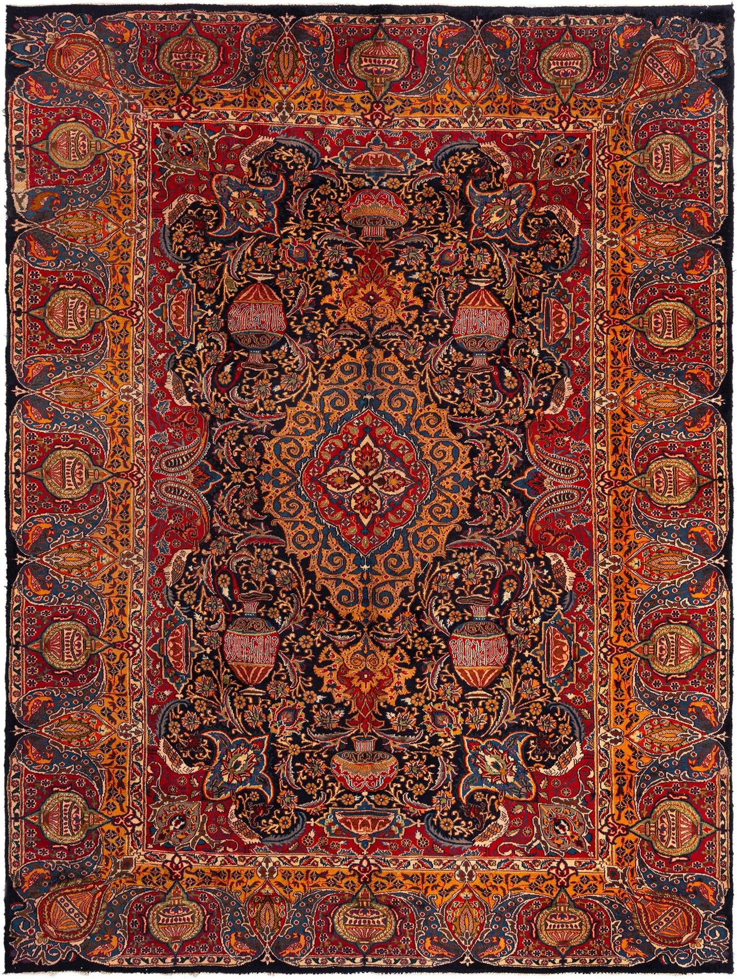 Hand-Knotted Multicolor Rug