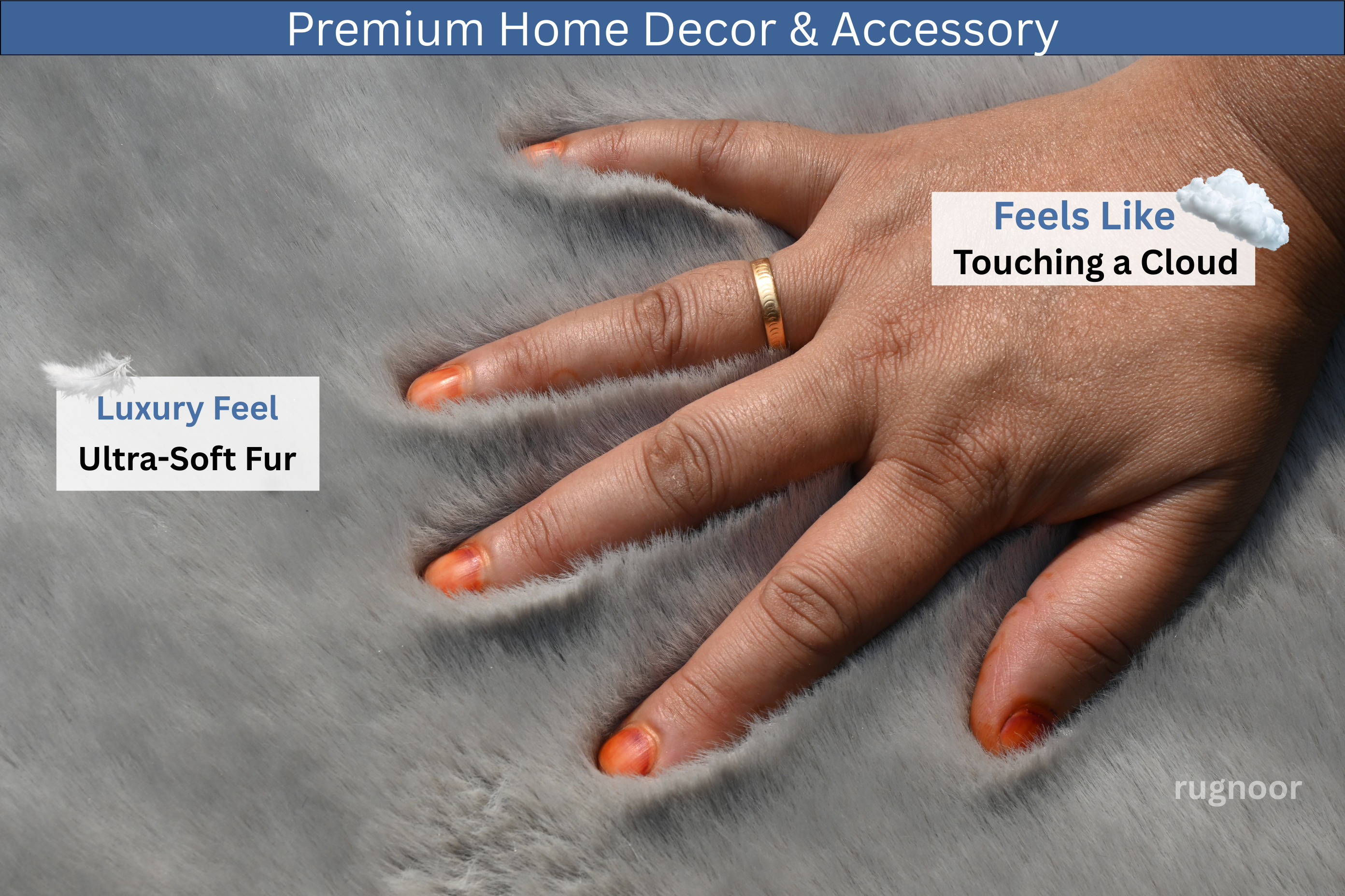 Misty Grey Fur Rugs