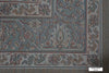 Back of Naqsh Persian rug showing durable woven backing construction and hand-finished ivory cotton fringe