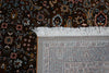 Back of Naqsh Persian rug showing durable woven backing construction and hand-finished ivory cotton fringe