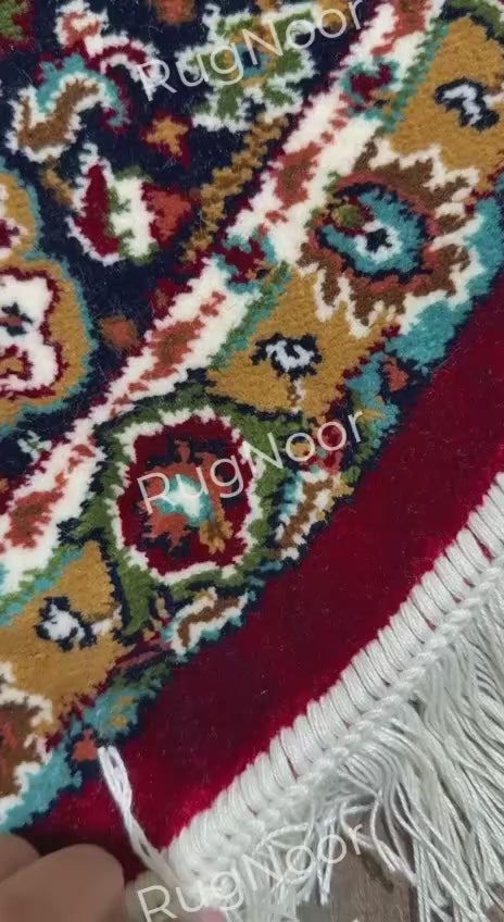 Close-up of traditional round rug