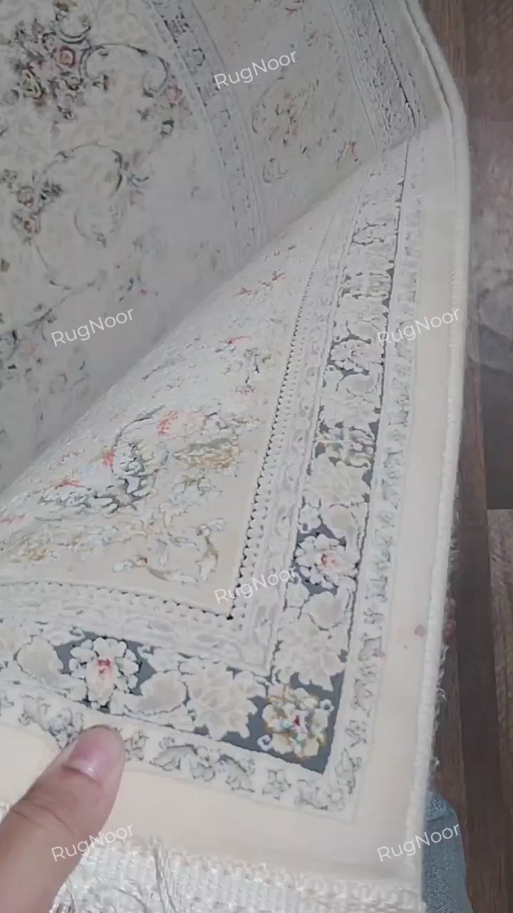 Detailed view of Mehravi's  floral pattern