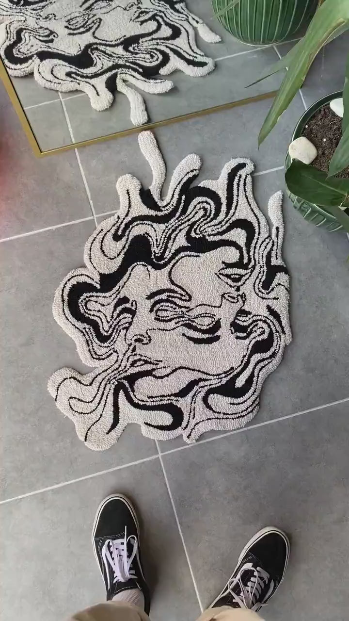 irregular_white_hand_tufted_rug_video
