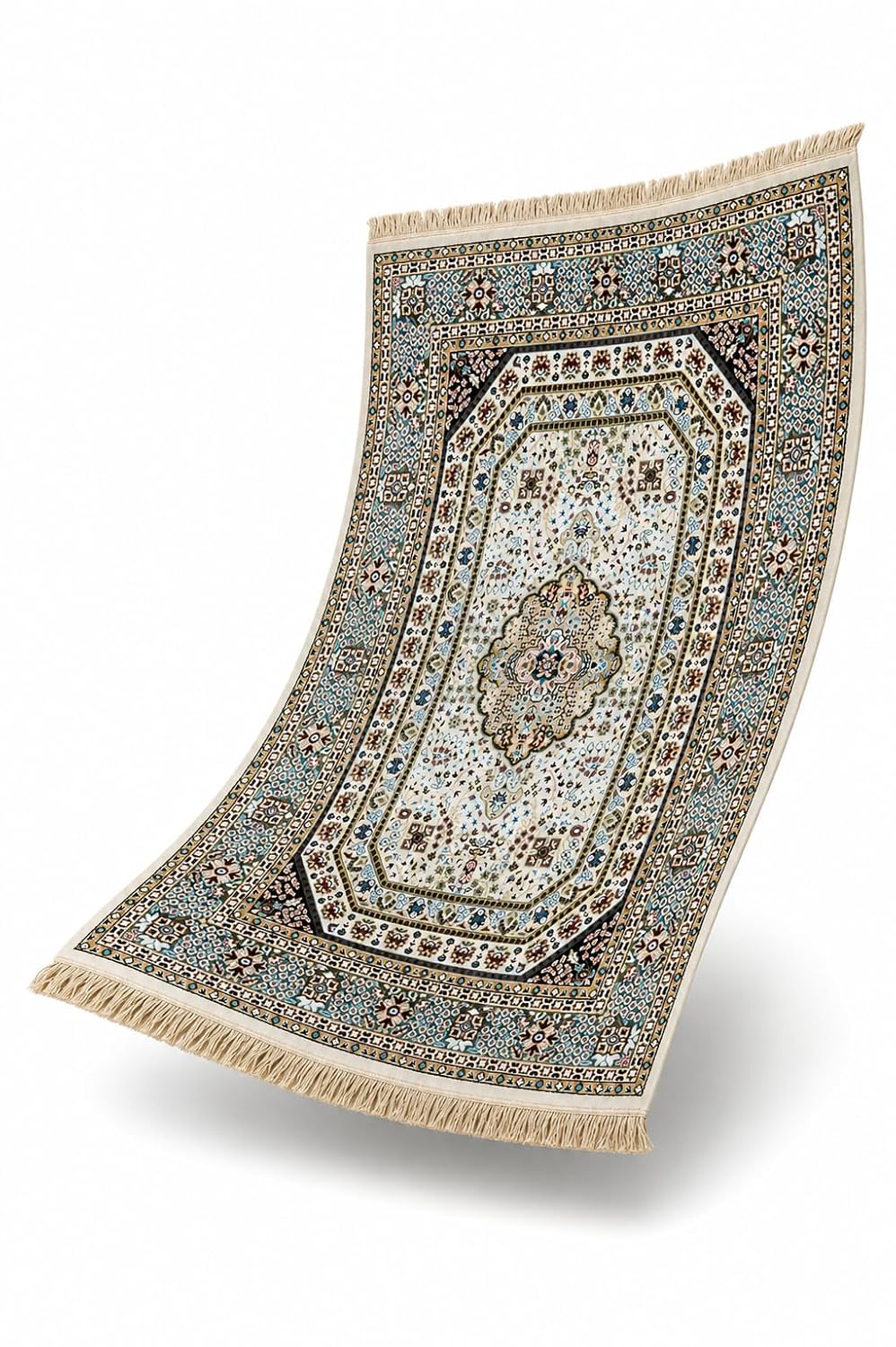 Safir Royal Medallion Rug displayed against a light background with its central medallion and ornate border