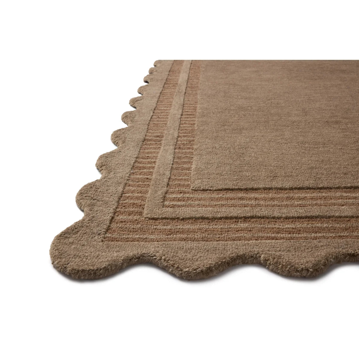 scalloped rug thickness