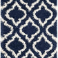 Blue Ivory Moroccan  Microfiber Shaggy Rug