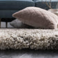 Grey Ivory Ogee Trellis Microfiber Shaggy Rug