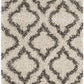 Grey Ivory Moroccan Microfiber Shaggy Rug