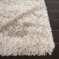 Ivory Beige Diamond Trellis Microfiber Shaggy Rug