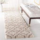 Ivory Beige Moroccan Microfiber Shaggy Rug