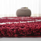 Red Ivory Diamond Trellis Microfiber Shaggy Rug