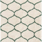 Ivory Green Ogee Trellis Microfiber Shaggy Rug